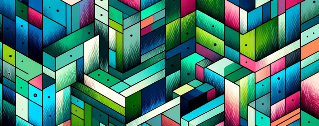 Colorful blocks stacked together representing AI data models